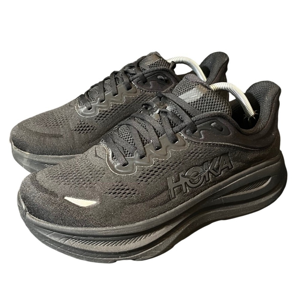 Hoka Bondi 9 Running Shoes Mens 10 4E Black Extra Wide 1123202 BBLC Sneakers